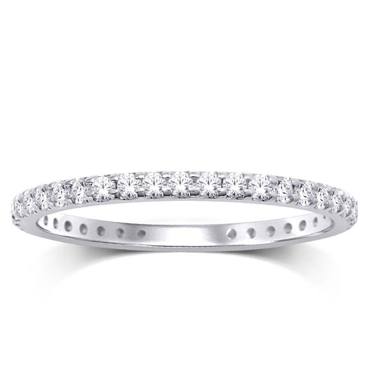 14K White Gold 2/5 ct.tw. Diamond Machine Band