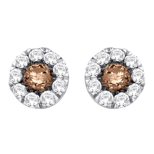 14K White Gold 1/2 Ct.tw. Diamond Studds Earring