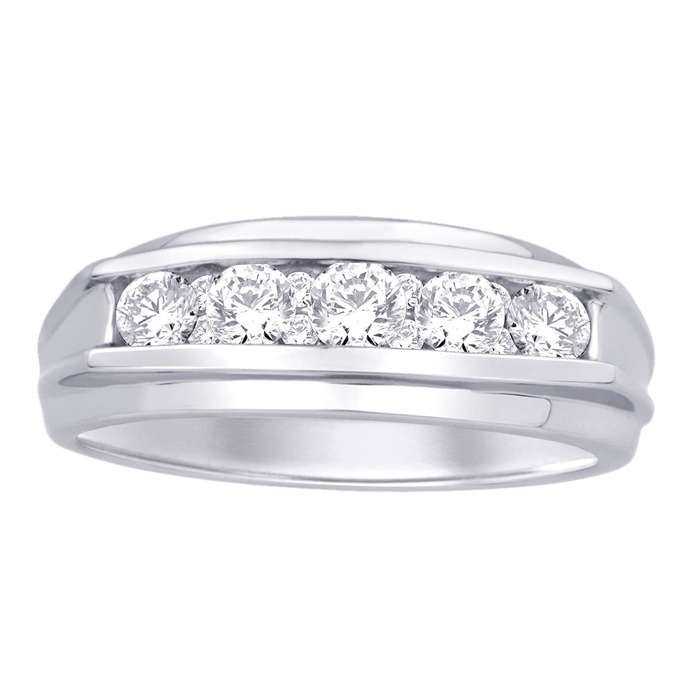 14K White Gold 9/10ct Diamond Mens Ring