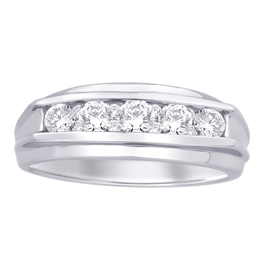 14K White Gold 9/10ct Diamond Mens Ring