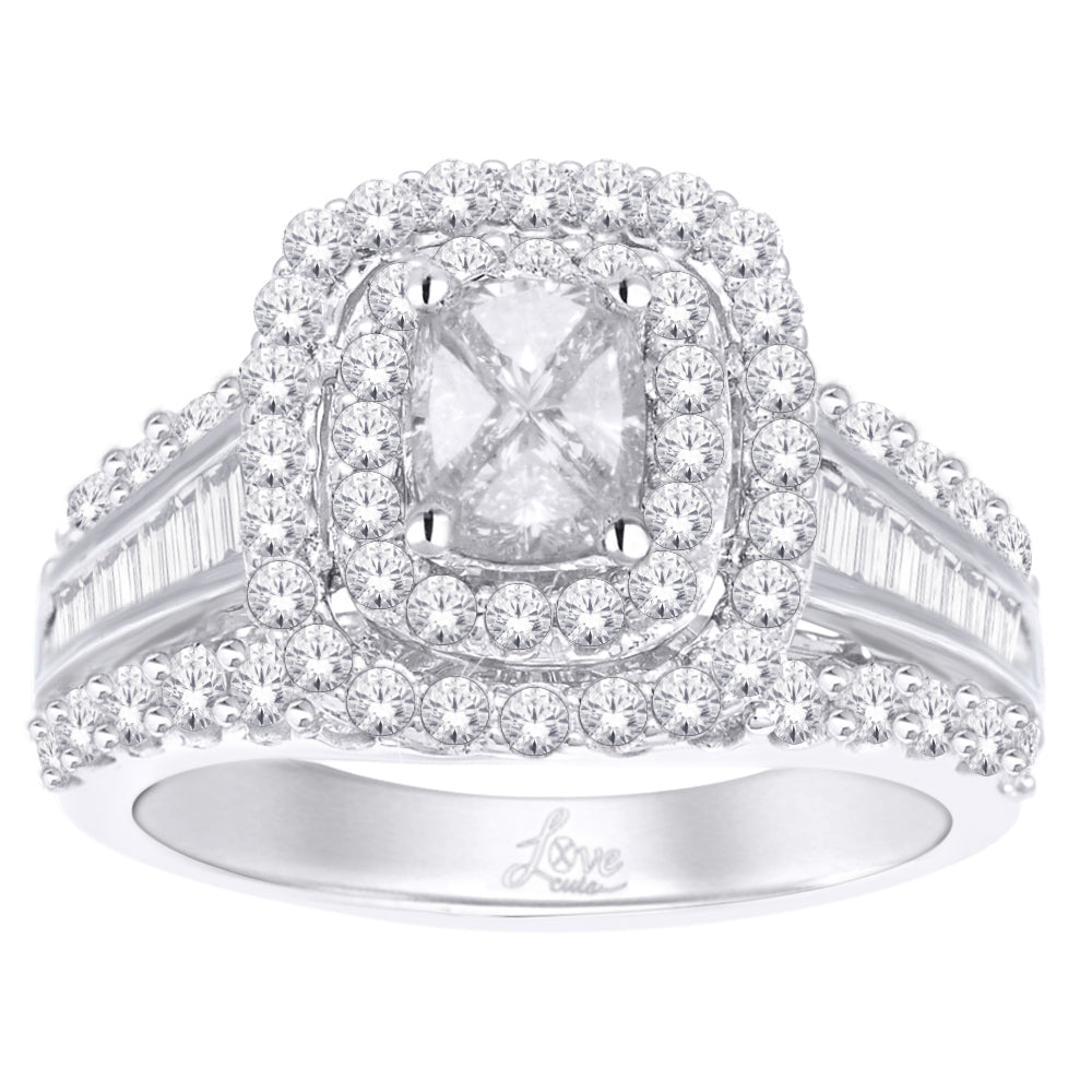 14K White Gold 2 1/10 ct.tw. Diamond Bridal Ring