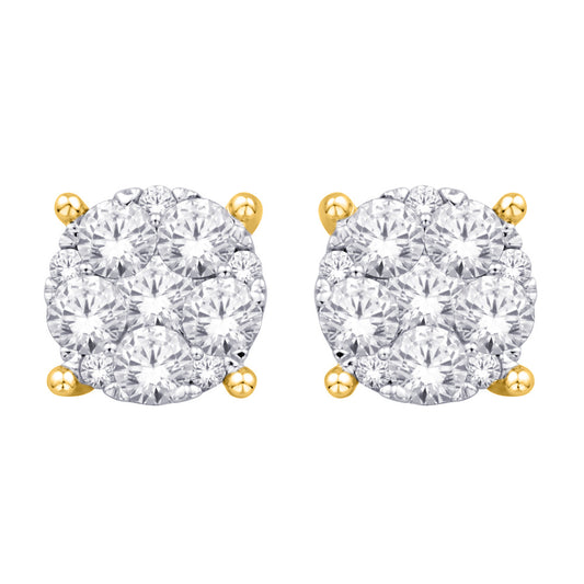 14K White Gold 1 Ct.tw. Diamond Studd Earring