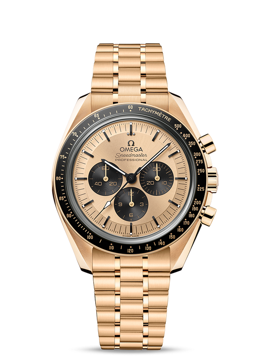 MOONWATCH PROFESSIONAL
CO‑AXIAL MASTER CHRONOMETER CHRONOGRAPH 42 MM
Moonshine™ gold on Moonshine™ gold