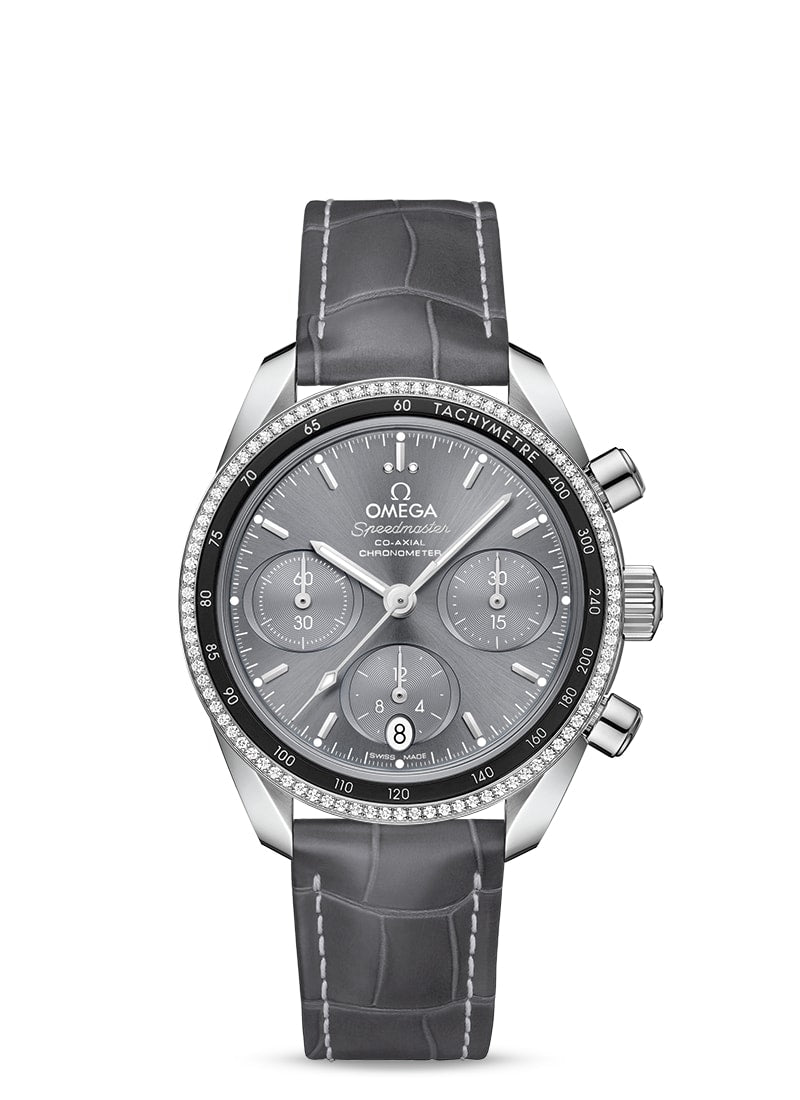 SPEEDMASTER 38 CO-AXIAL CHRONOGRAPH 38 MM
 Steel on leather strap
