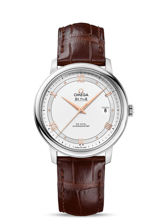 PRESTIGE CO-AXIAL 39.5 MM
 
 Steel on leather strap