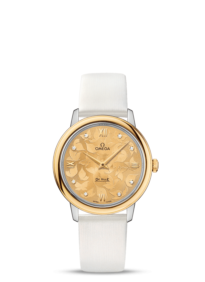 PRESTIGE QUARTZ 32.7 MM
 
 Steel - yellow gold on leather strap