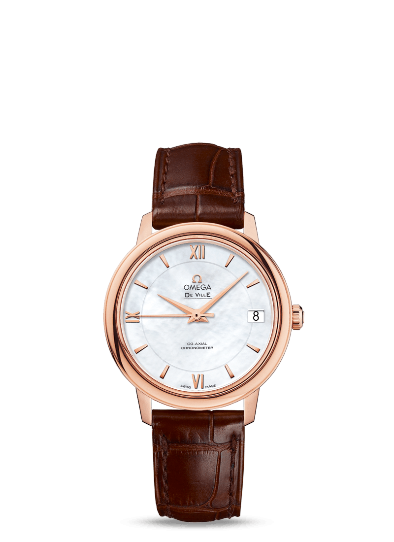 PRESTIGE CO-AXIAL 32.7 MM
 
 Red gold on leather strap