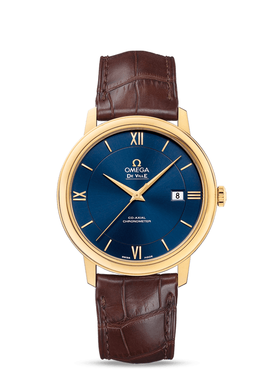 PRESTIGE CO-AXIAL 39.5 MM
 
 Yellow gold on leather strap