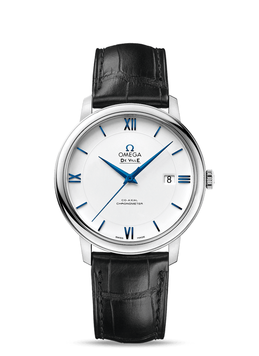 PRESTIGE CO-AXIAL 39.5 MM
 
 White gold on leather strap