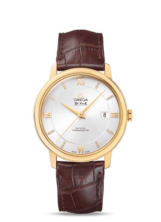 PRESTIGE CO-AXIAL 39.5 MM
 
 Yellow gold on leather strap