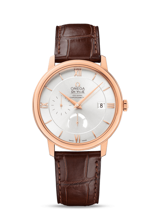 PRESTIGE CO-AXIAL POWER RESERVE 39.5 MM
 
 Red gold on leather strap