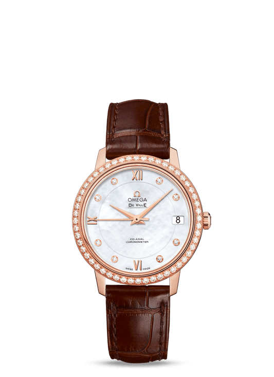 PRESTIGE CO-AXIAL 32.7 MM
 
 Red gold on leather strap