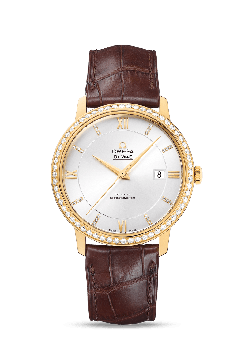 PRESTIGE CO-AXIAL 39.5 MM
 
 Yellow gold on leather strap