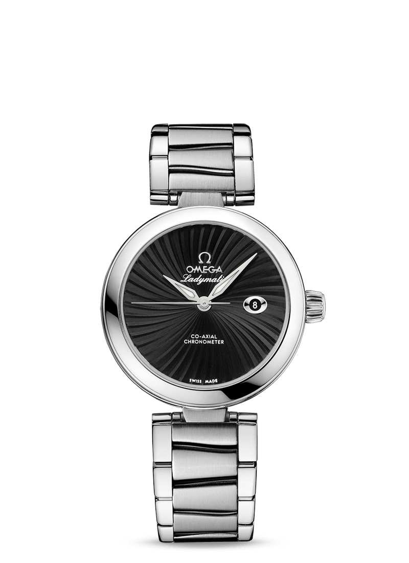 LADYMATIC OMEGA CO-AXIAL 34 MM
 
 Steel on steel