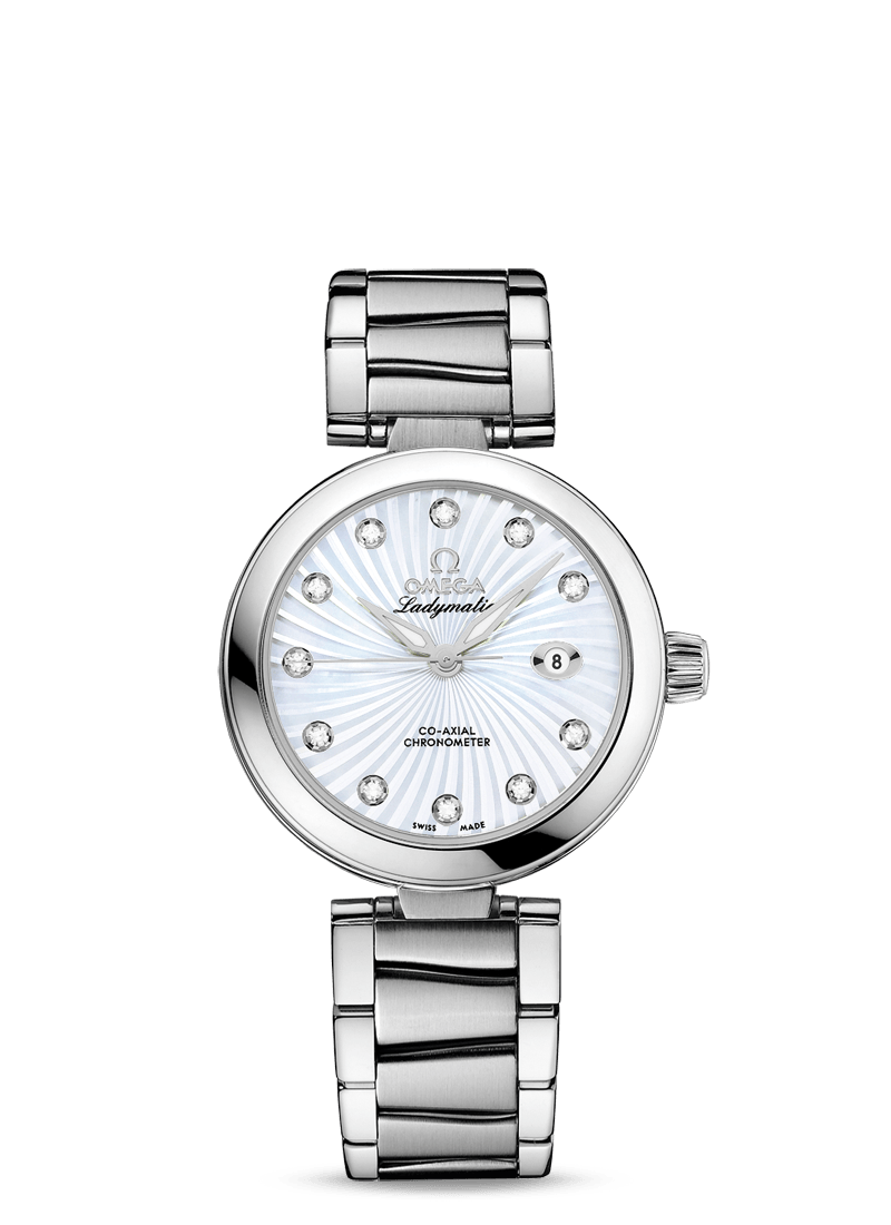 LADYMATIC OMEGA CO-AXIAL 34 MM
 
 Steel on steel