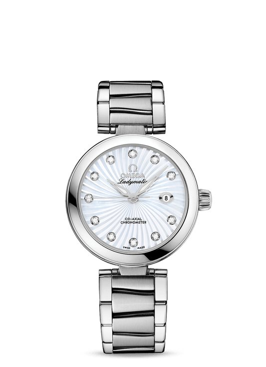 LADYMATIC OMEGA CO-AXIAL 34 MM
 
 Steel on steel