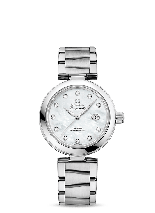 LADYMATIC OMEGA CO-AXIAL 34 MM
 
 Steel on steel