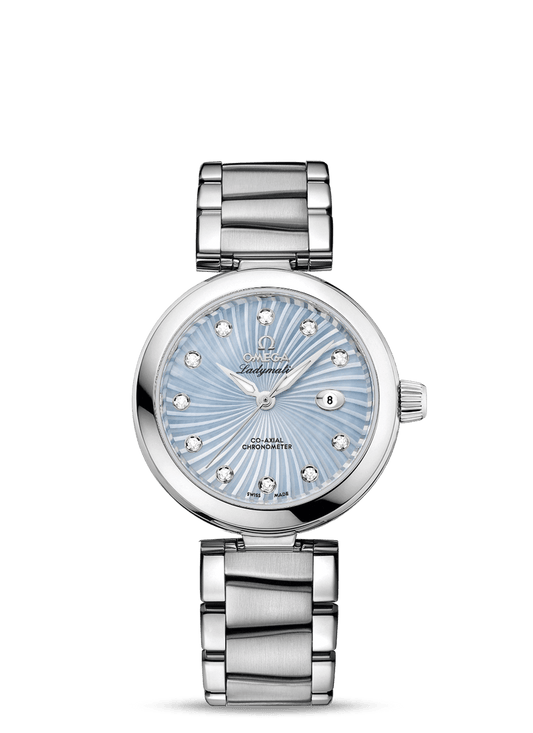 LADYMATIC OMEGA CO-AXIAL 34 MM
 
 Steel on steel