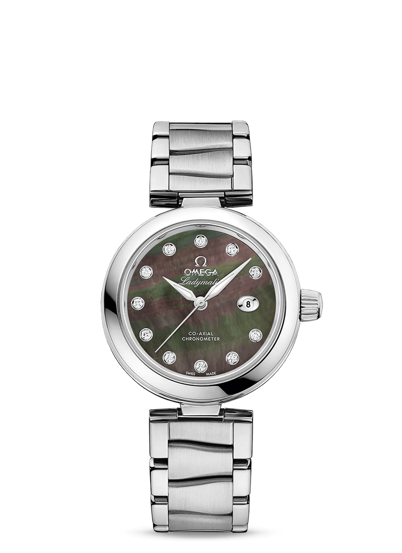 LADYMATIC OMEGA CO-AXIAL 34 MM
 
 Steel on steel