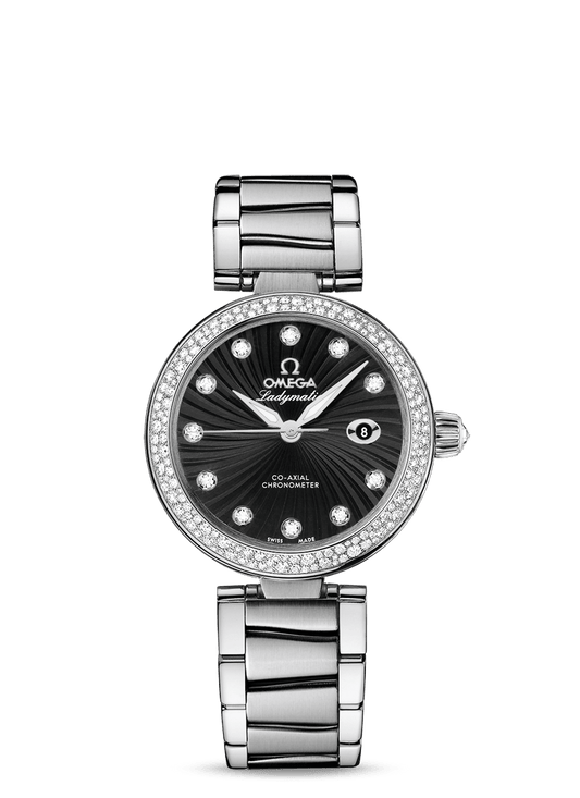 LADYMATIC OMEGA CO-AXIAL 34 MM
 
 Steel on steel