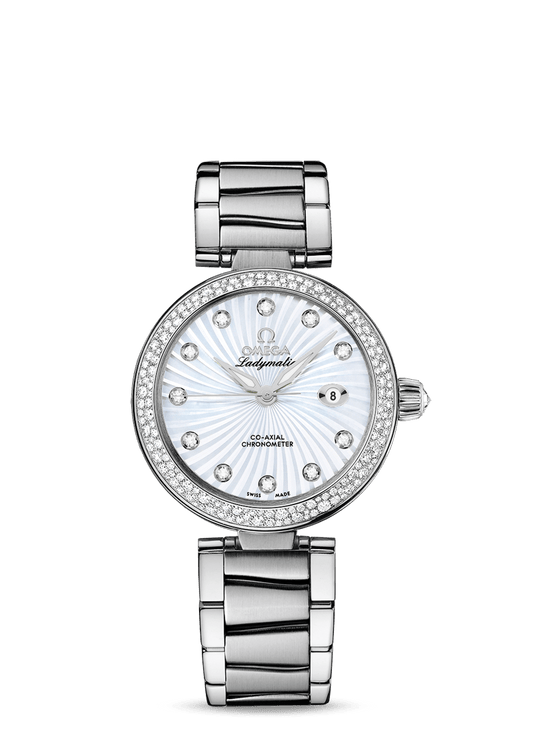 LADYMATIC OMEGA CO-AXIAL 34 MM
 
 Steel on steel