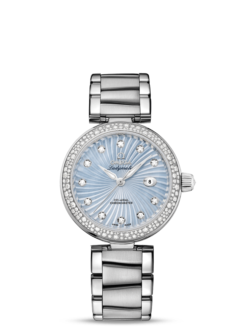 LADYMATIC OMEGA CO-AXIAL 34 MM
 
 Steel on steel