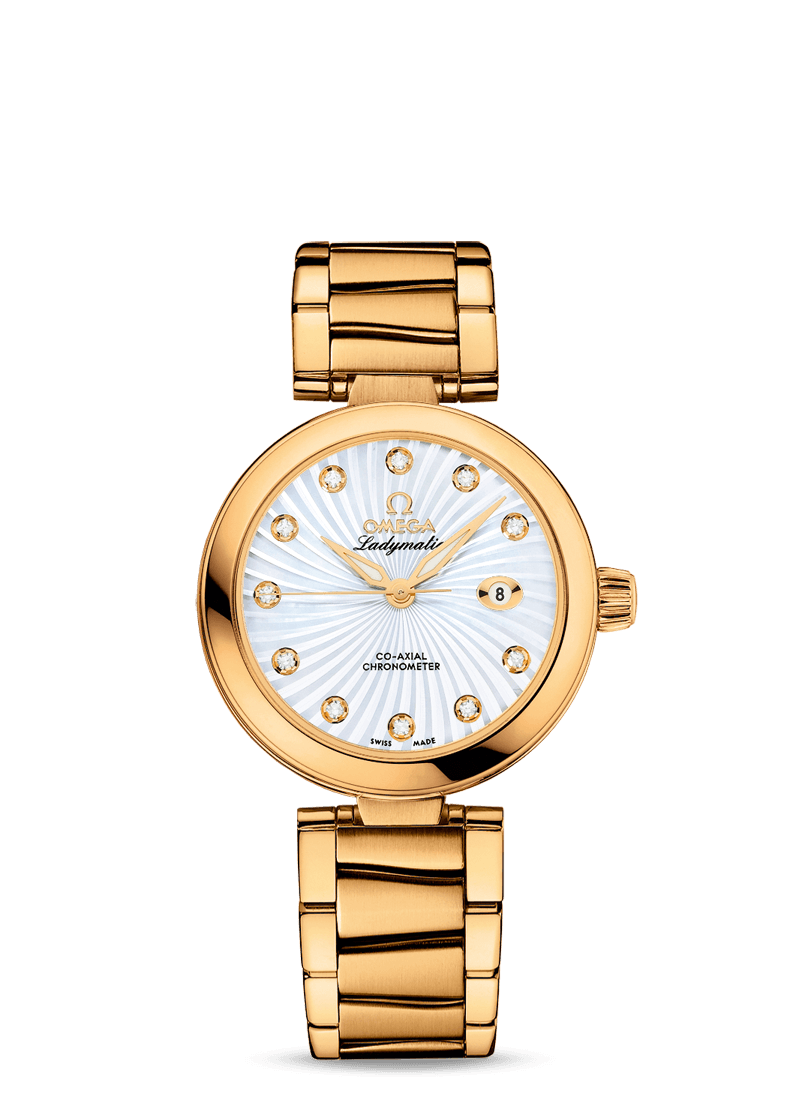 LADYMATIC OMEGA CO-AXIAL 34 MM
 
 Yellow gold on yellow gold