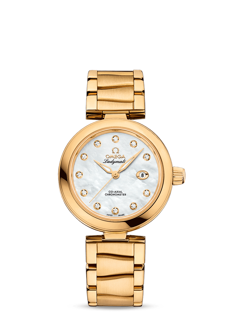 LADYMATIC OMEGA CO-AXIAL 34 MM
 
 Yellow gold on yellow gold