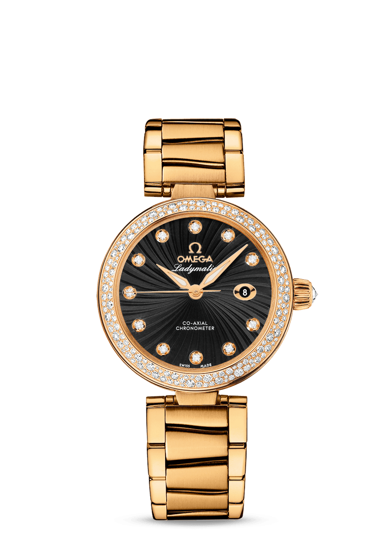 LADYMATIC OMEGA CO-AXIAL 34 MM
 
 Yellow gold on yellow gold