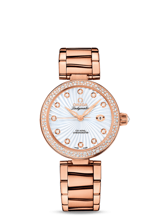 LADYMATIC OMEGA CO-AXIAL 34 MM
 
 Red gold on red gold