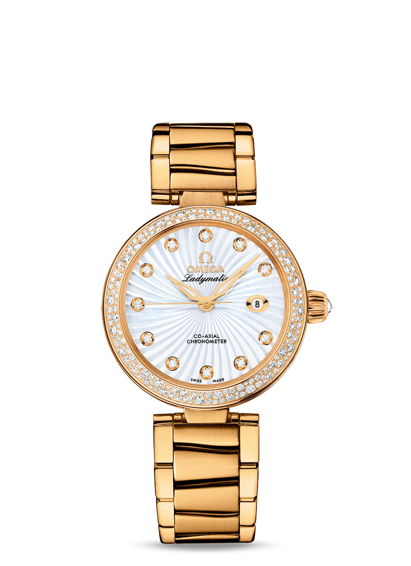 LADYMATIC OMEGA CO-AXIAL 34 MM
 
 Yellow gold on yellow gold