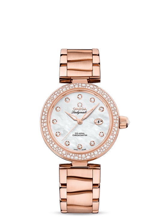 LADYMATIC OMEGA CO-AXIAL 34 MM
 
 Sedna gold on Sedna gold