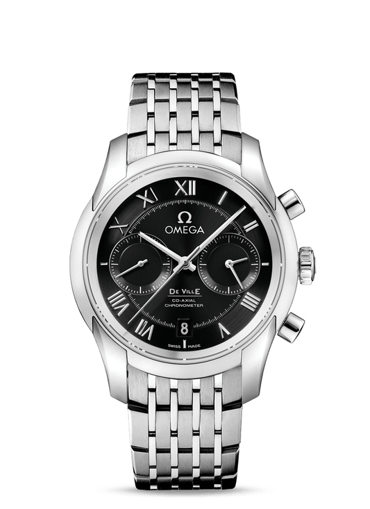 DE VILLE OMEGA CO-AXIAL CHRONOGRAPH 42 MM
 
 Steel on steel