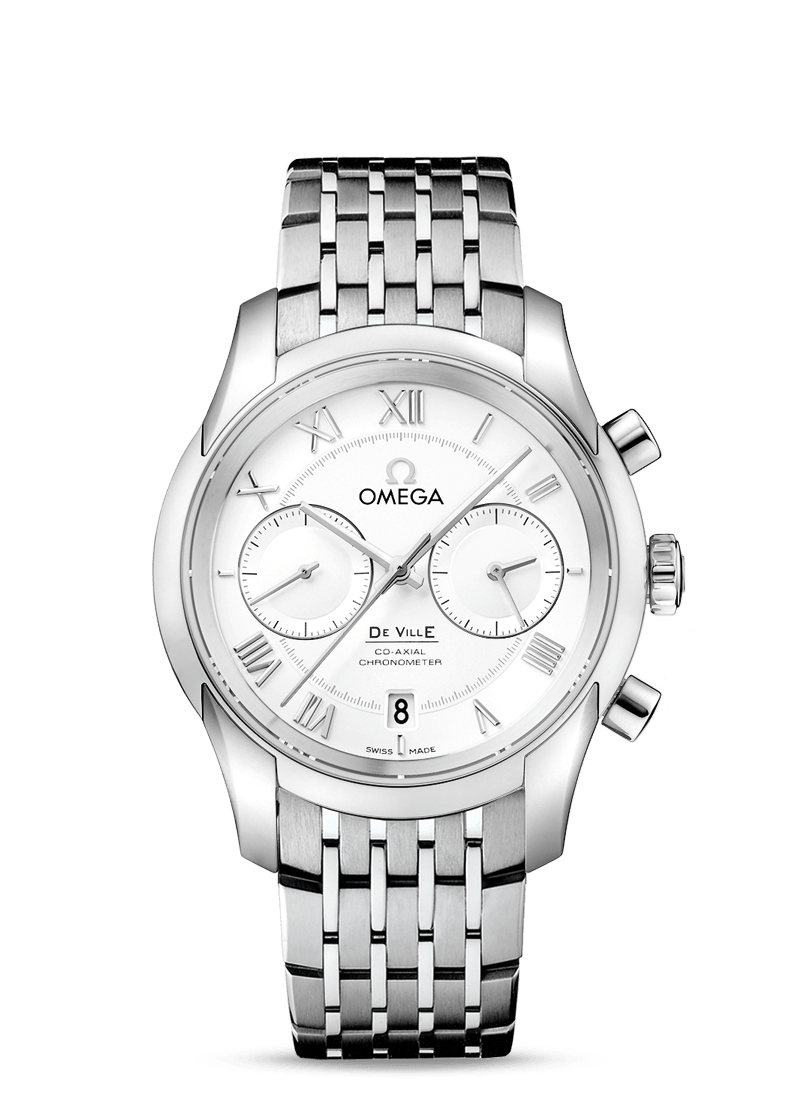 DE VILLE OMEGA CO-AXIAL CHRONOGRAPH 42 MM
 
 Steel on steel