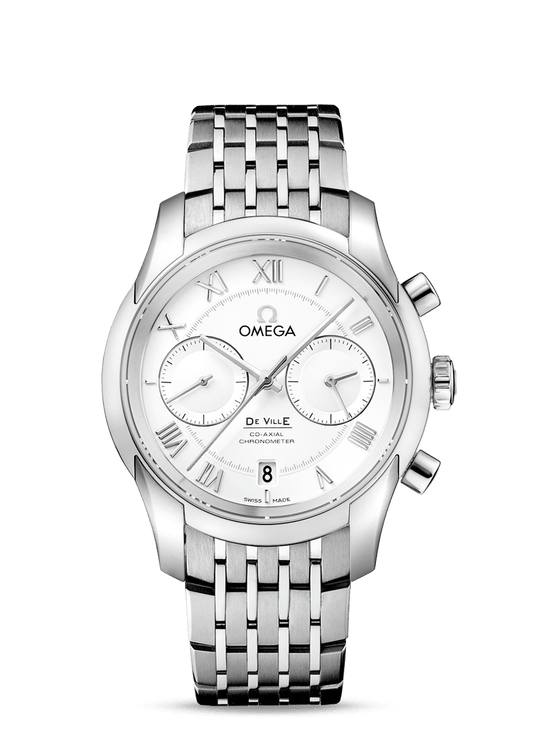 DE VILLE OMEGA CO-AXIAL CHRONOGRAPH 42 MM
 
 Steel on steel