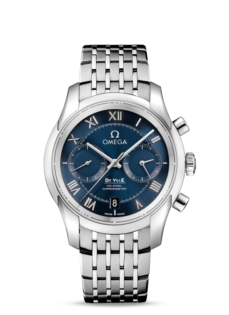 DE VILLE OMEGA CO-AXIAL CHRONOGRAPH 42 MM
 
 Steel on steel