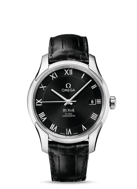 DE VILLE OMEGA CO-AXIAL 41 MM
 
 Steel on leather strap