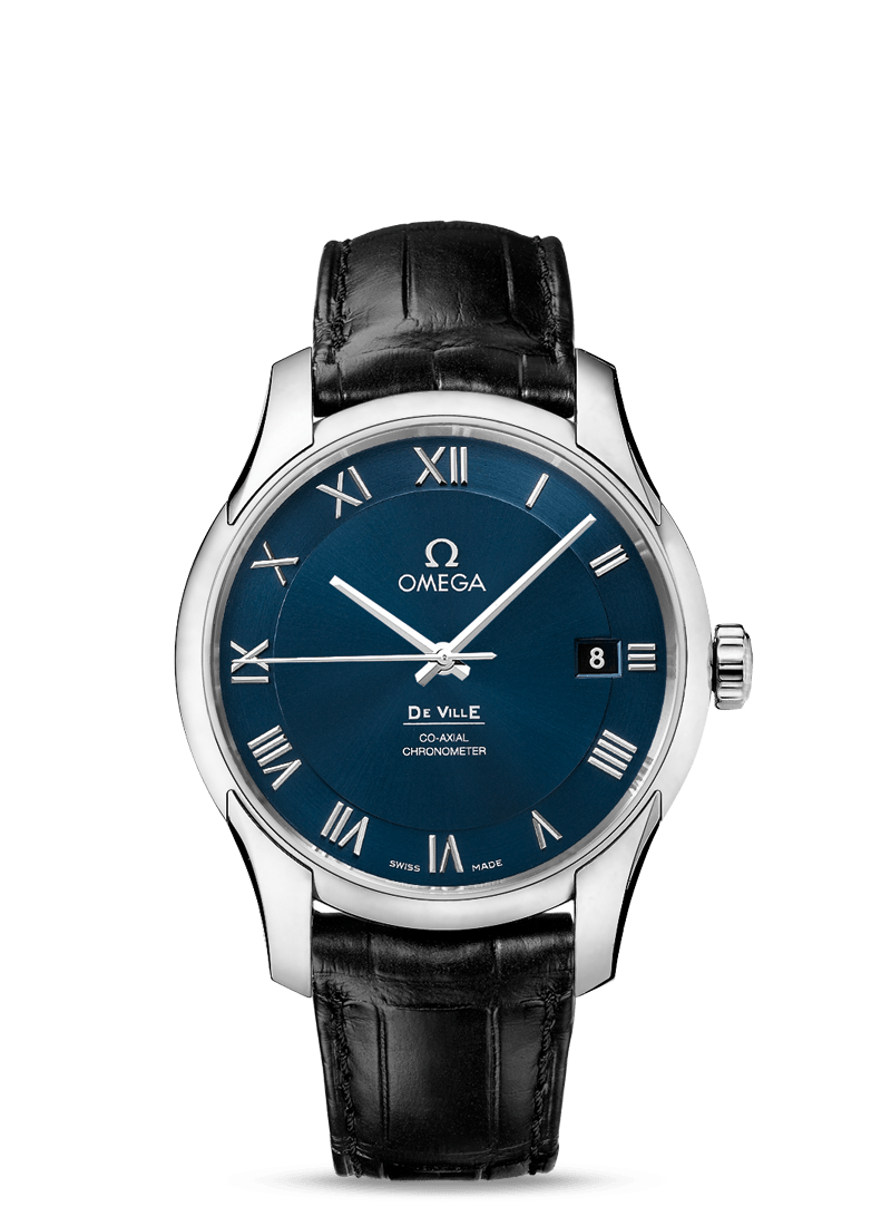 DE VILLE OMEGA CO-AXIAL 41 MM
 
 Steel on leather strap