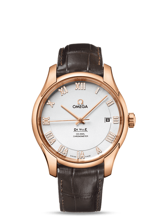 DE VILLE OMEGA CO-AXIAL 41 MM
 
 Red gold on leather strap