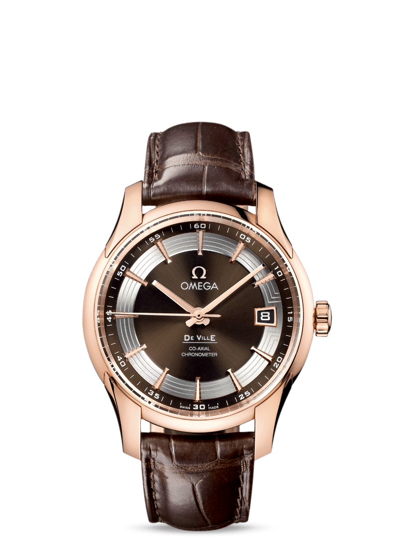 HOUR VISION OMEGA CO-AXIAL 41 MM
 
 Red gold on leather strap