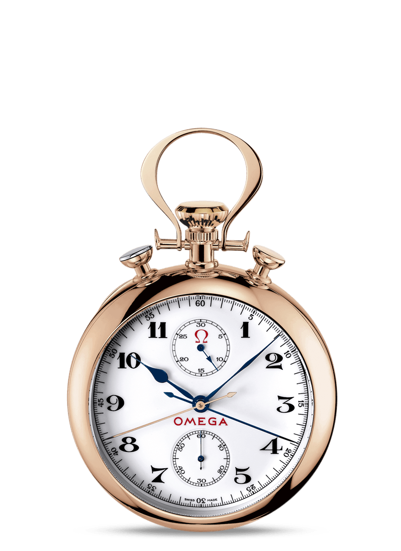 OLYMPIC POCKET WATCH 1932
 
 Red gold on red gold