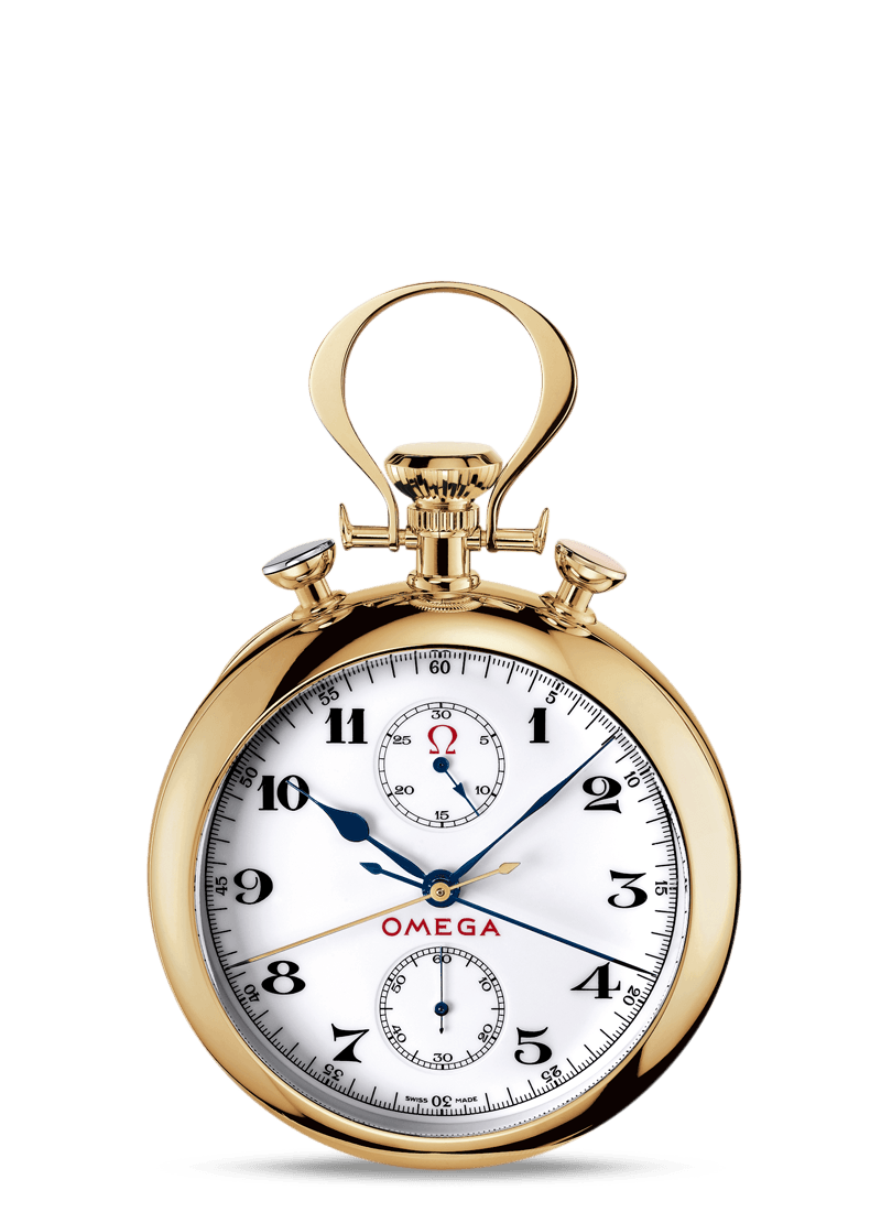 OLYMPIC POCKET WATCH 1932
 
 Yellow gold on yellow gold