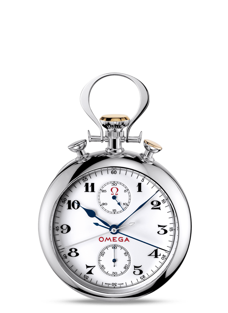 OLYMPIC POCKET WATCH 1932
 
 White gold on white gold