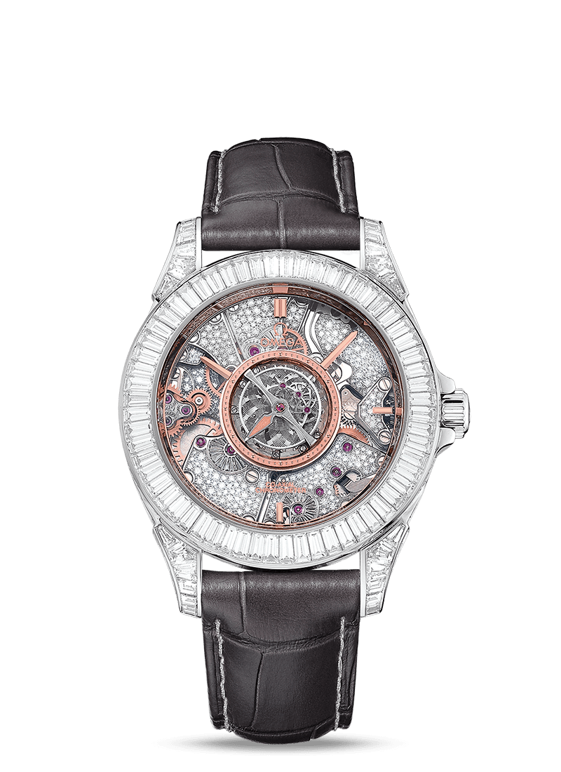 TOURBILLON CO-AXIAL LIMITED EDITION 38.7 MM
 Platinum on leather strap