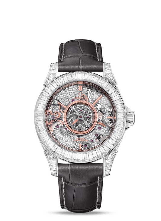 TOURBILLON CO-AXIAL LIMITED EDITION 38.7 MM
 Platinum on leather strap