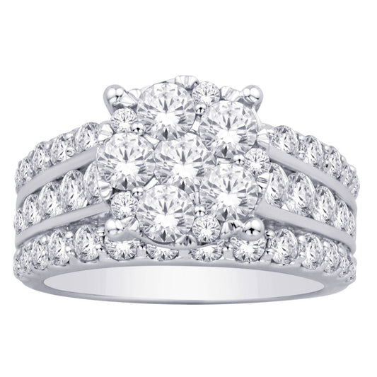 14K White Gold 2 1/6 ct.tw. Diamond Fashion Ring