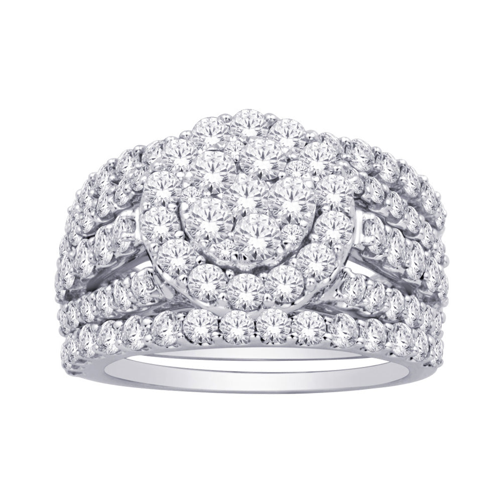 14K White Gold 3 ct.tw. Diamond Fashion Ring