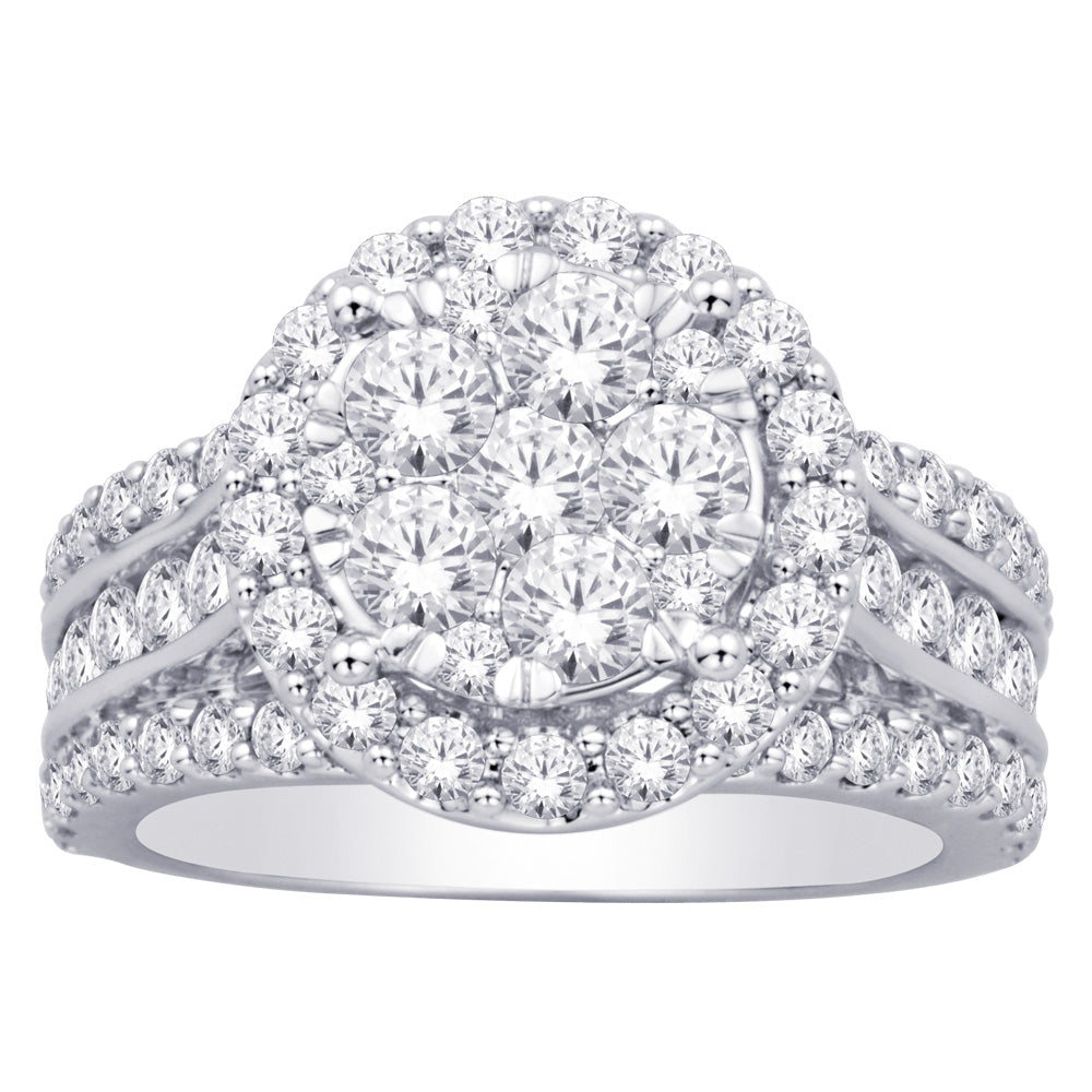 14K White Gold 2 ct.tw. Diamond Fashion Ring