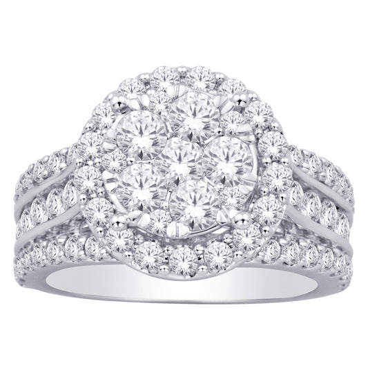 14K White Gold 2 ct.tw. Diamond Fashion Ring