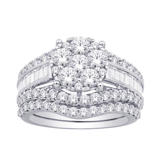 14K White Gold 2 2/5 ct.tw. Diamond Fashion Ring